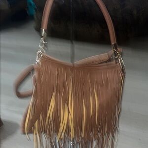 Fringe Tan Shoulder Bag